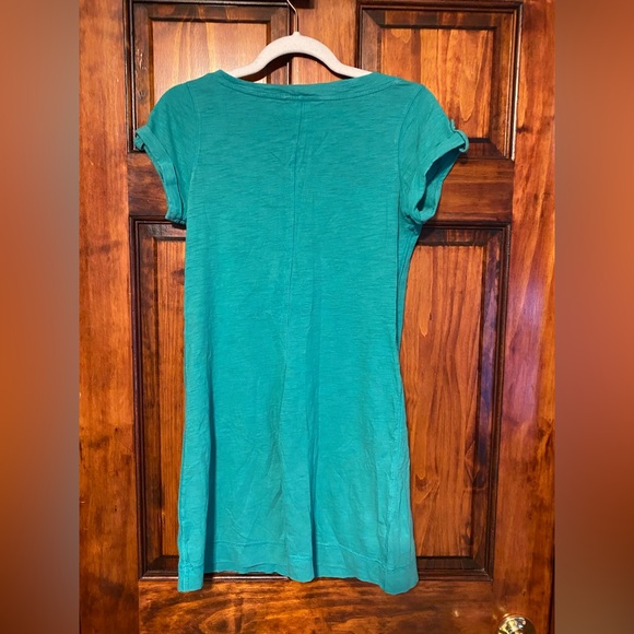 Banana Republic Factory T-Shirt Dress Short Sleeve Tunic Petites Spring Green SP - Picture 2 of 6